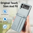 thumbnail image 4 of Z Flip 2 Case, Galaxy Flip 2/1 Wallet Case, Allytech Premium PU Leather Protection Wallet Case with Cards Holders Shoulder Strap Phone Cover Case for Samsung Galaxy Z Flip 1 2 - Gray, 4 of 7