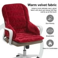 thumbnail image 3 of Eurhowing Thick Seat Cushion with Backrest, Velvet Back & Butt Support Office Chair Cushion, Chair Pad for Home Office, Wine Red, 3 of 12
