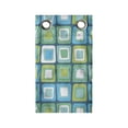 thumbnail image 1 of Abstract Hanging Pocket Organizer, Modern Geometric Pattern with Nested Quirky Rectangles in Aqua Color Palette, Printed Polyester Storage Bag with Pockets, 9" x 16", Multicolor, 1 of 2
