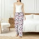 thumbnail image 4 of Fotbe Happy Columbus Day Pantalones de Pijama para Mujer, Pantalones de Dormir, Pantalones Pj con Cordón y Bolsillos-X-Large, 4 of 6