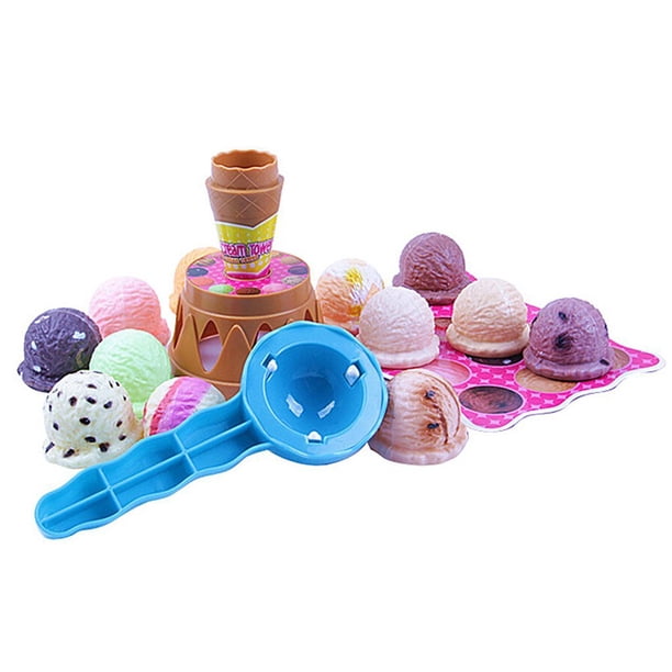 FELTECHELECTR Juguete de hielo con pala, helado, pastel, cono de chocolate, pala, juego de juguetes para niños, regalo