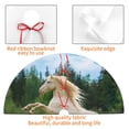 thumbnail image 4 of Sikiie Horse Rearing Up In The Field 30-48 inches {designName} Print Christmas Tree Skirt Snowman Xmas Tree Skirt with Edge Christmas Decorations for Holiday Party-36", 4 of 7