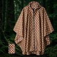 thumbnail image 4 of ZGRBOU Unisex Rain Poncho Fashion Polka Dot Hooded Waterproof Raincoat Lightweight Hiking Packable Rain Jacket, 4 of 4