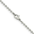 thumbnail image 3 of Stainless Steel Ball Beaded Chain Styles Necklace Chisel Polished 2.4 mm 24 inch, 3 of 4