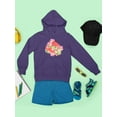 thumbnail image 3 of Pink Cat Hugging Flowers Hoodie Juniors -Image by Shutterstock,  x-Large, 3 of 4