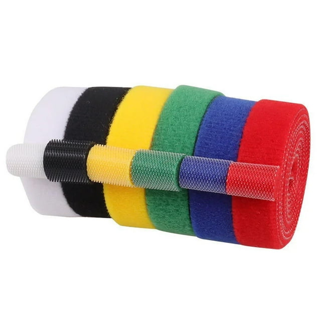 5M 1.5/2/2.5CM Data Cable Ties And Cable Management Straps Can Be Cut With Double-sided Nylon back-to-back Adhesive Buckle Strap red 5m 25mm