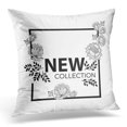 thumbnail image 1 of BSDHOME Summer Graphic Design Black Floral Monochrome Flowers Spring Pillow Case Pillow Cover 18x18 inch, 1 of 1