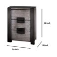 thumbnail image 5 of Table de Chevet en Bois avec Rangement à 3 Tiroirs, Gris et Noir, 5 of 5