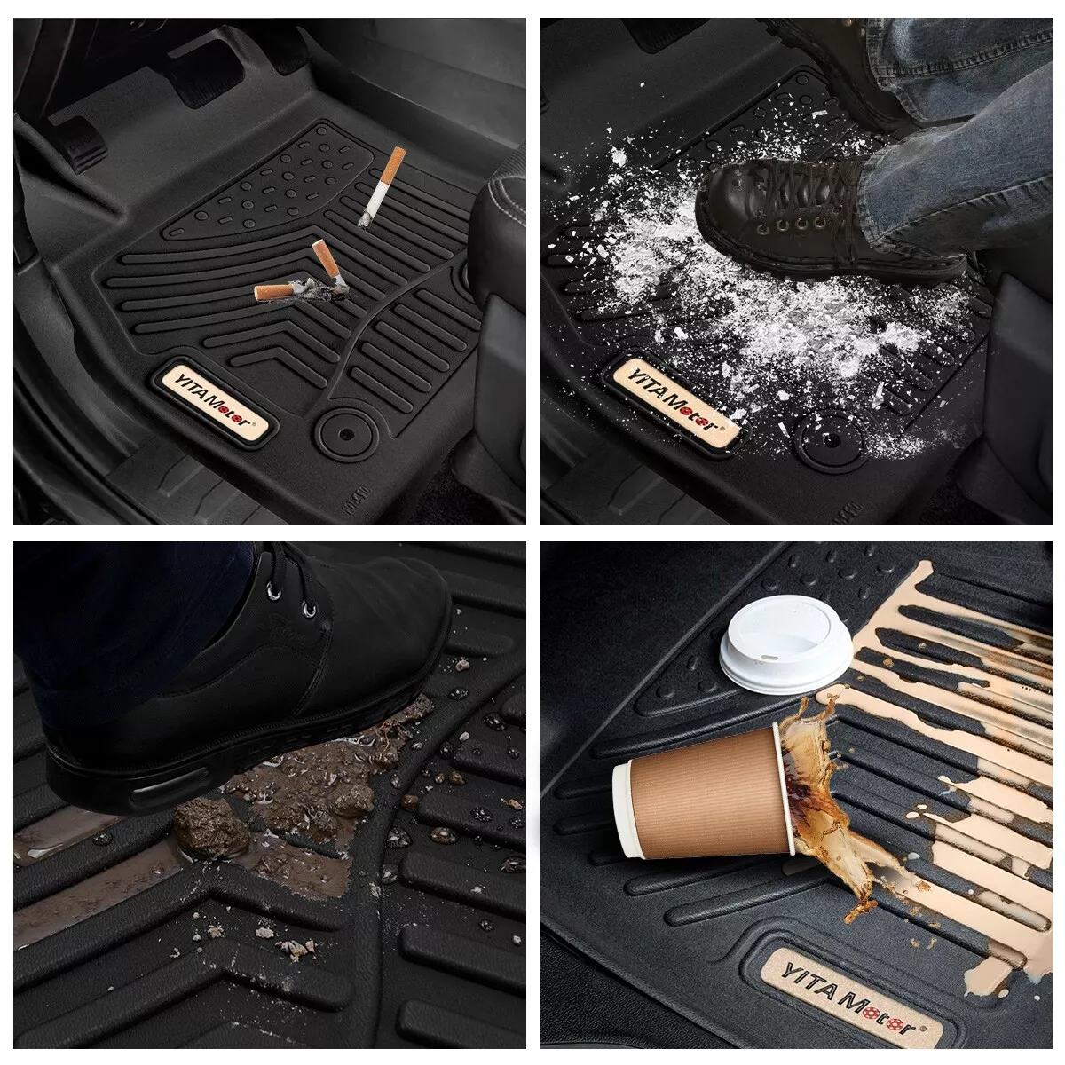 RVNI Floor Mats 3 Row & Cargo Liners For 2021-2023 Jeep Grand Cherokee L All Weather