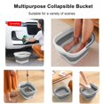 thumbnail image 4 of Leemeimei Baño de pies 15L (4 GL) Bañera plegable para pies con asa, masajeador de spa para pies, remojo de pies para pies secos y agrietados, cubo de plástico para pies, color gris, 4 of 5
