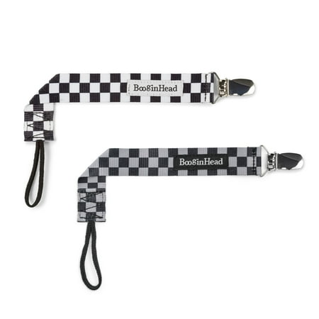 UPC: 0811470031766 | 2-Pack Pacifier Clips Color: 2-Pack Black & White Checkerboard