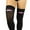 Black W/ Pink Mustache, variant on ToBeInStyle Womens Wicked Scary Bloody Designs Thigh Highs - White/Red - OS