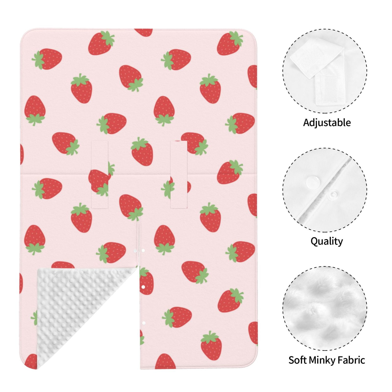 Naloa Strawberry Baby Car Seat Cover, Breathable Baby Carrier Cover, Multiuse Baby Carrier Cover & Nursing Breastfeeding Cover