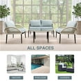 thumbnail image 5 of 4Pc Rope Wicker Seating Set Grey With Coffee Table and Cushions, 5 of 6
