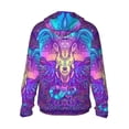 thumbnail image 3 of Gaeub Elephant in Tribal Style Men's and Women's UPF 50+ Long-Sleeved Sun Protection Clothing, Fishing Shirt Long Sleeve Zip - Medium, 3 of 9