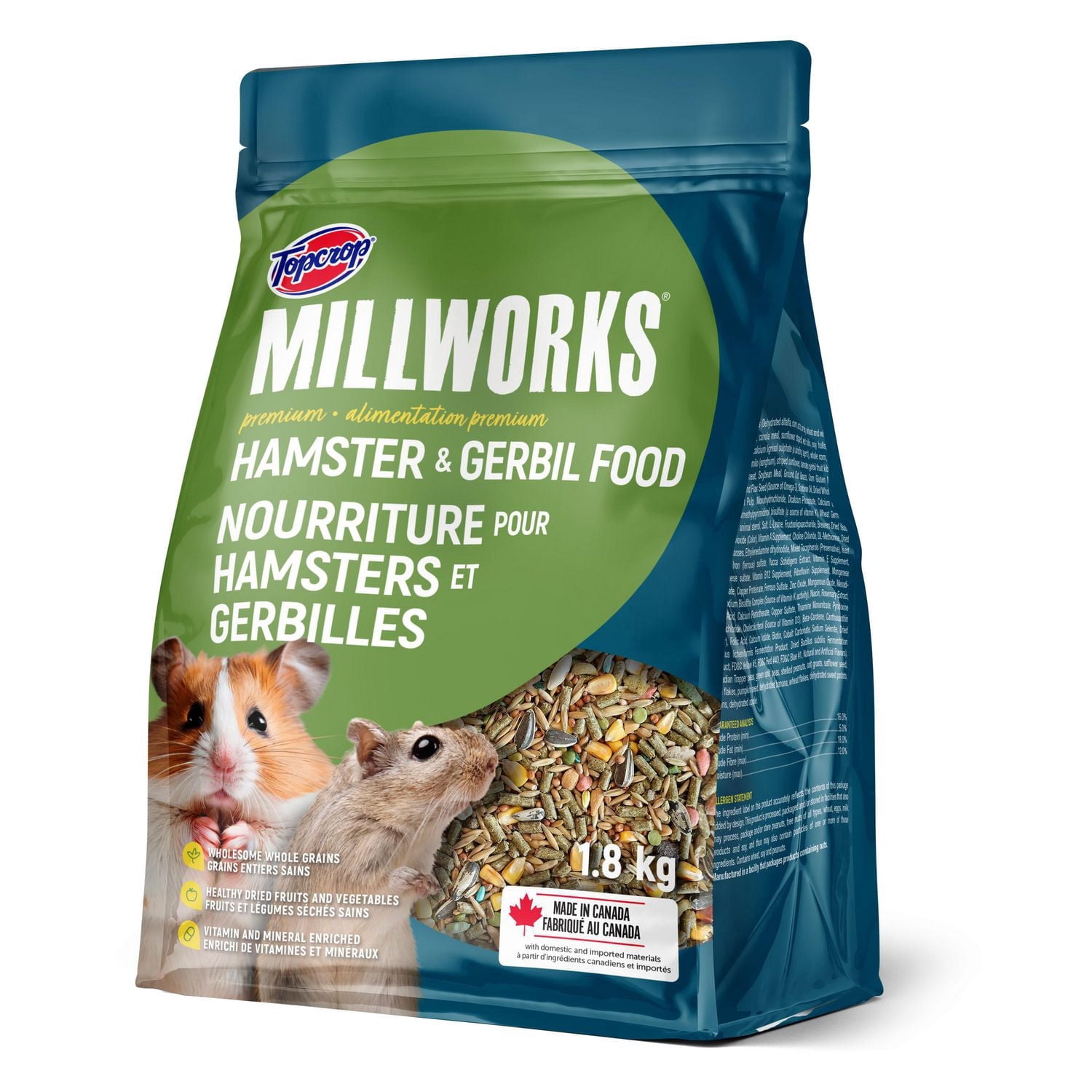 Topcrop Millworks Premium Hamster and Gerbil Food, 1.8kg