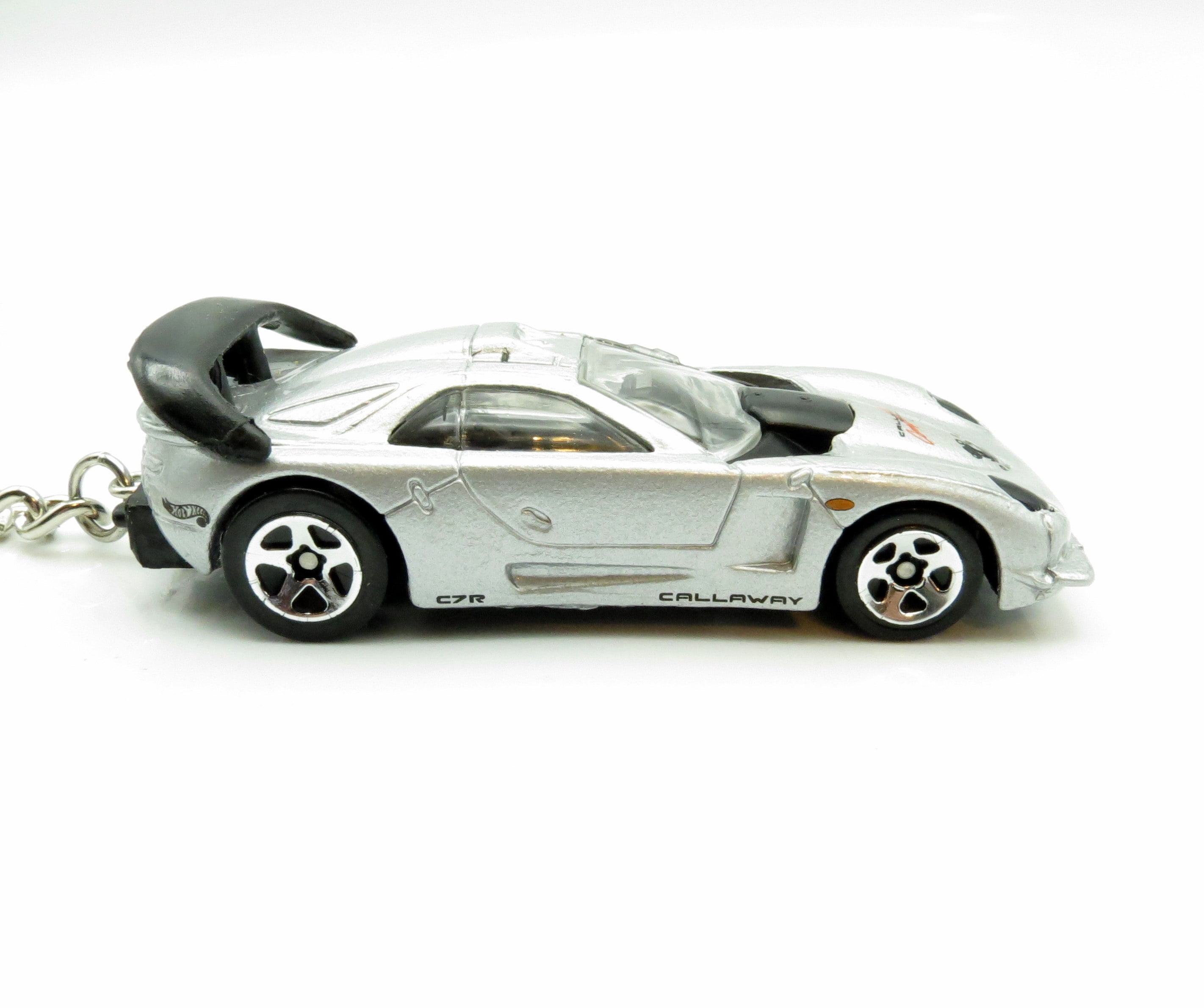 Keychain Calloway C-7 Silver Grey Car Rare Novelty 1:64 Diecast Key Ring