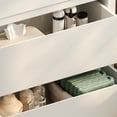 thumbnail image 7 of Euroco 30" Bathroom Vanity with Ceramic Sink and 2 Full-Extension Drawers, Freestanding Bathroom Vanity with 45° Free-Handle Design, Soft Close Undermount Drawer Slides, White, 7 of 7