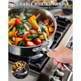 thumbnail image 3 of Cooks Standard Classic 5 Quart Stainless Steel Sauté Pan with Lid, 11 Inch Deep Frying Pan, Induction Cookware Cooking Saute Skillet, Jumbo Cooker with Stay-Cool Handle, Dishwasher & Oven Safe, 3 of 7
