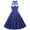 DT-Dark Blue, variant on DailyTrove Women's Polka Dot Swing Dress-Halter Neck-Fit & Flare-Cotton-for Retro Party/Summer Outing-Timeless Design