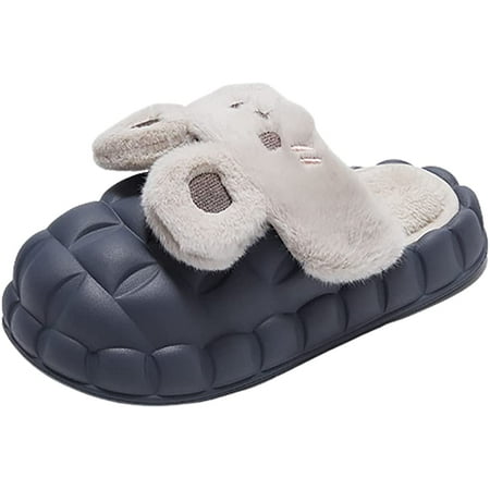 

CoCopeanut Unisex Rabbit Slippers Waterproof Slides Soft Fleece Lined Plush House Shoes Indoor Outdoor 2022
