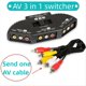 thumbnail image 2 of Conmutador Divisor de Caja Selectora AV Audio y Vídeo 3 Vías con Cable para TV X-Box Reproductor DVD Interruptor Dispositivos, 2 of 6