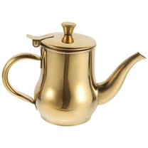 OFFIGAM Golden Stainless Steel Oil Dispenser Bottle for Kitchen - Ideal for Cooking Oils, Vinegar, and Condiments Storage