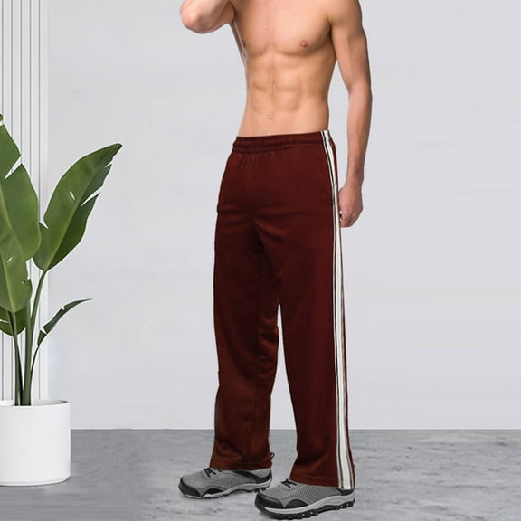 BLCHUNen Mens Sweatpants Elastic Waist Drawstring Straight Leg Workout Running Casual Pants with Pockets