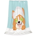 thumbnail image 2 of Sikiie Corgi With Towel Ans Slice Cucumber Ultra-Soft Micro flannel Blanket Luxury All Seasons Warm Blanket for Bedding Sofa and Travel (4 sizes)-40"x30", 2 of 7