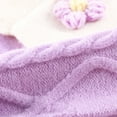 thumbnail image 6 of Povozer Girls Sweater Pullover Crew Neck Warm Patterns Casual Knitwear(Purple,2-3 Years), 6 of 6