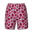thumbnail image 4 of Lsque Mens Swim Trunks Rose Flowers Pattern - Bathing Suit Compression Liner - Beach Swim Shorts Swimwear - (S-3XL) - Stretch Quick Dry -3X-Large, 4 of 9