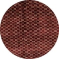 thumbnail image 1 of Ahgly Company Machine Washable Indoor Round Abstract Chestnut Red Area Rugs, 5' Round, 1 of 7