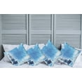 thumbnail image 2 of Ambesonne Winter Throw Pillow Cover 4 Pack, Frozen Pine Snowflakes, 24", Blue White, 2 of 7