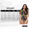 thumbnail image 2 of KLL Women 's Crew Neck Bodysuit Jumpsuits Colored Guitars Print Short onesies Stretch T Shirts, 2 of 5