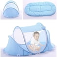 thumbnail image 4 of Cuna Moisés Plegable Portátil Mosquitero Bebe Colchon Incluido Modelo Azul, 4 of 4