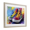 thumbnail image 2 of Stupell Industries Modern High Tops with Yellow Laces Birch Framed Print Under Glass, 23 x 17, by Creative Studio, 2 of 8