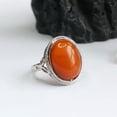 thumbnail image 4 of HOOUN Natural Yellow Honey Wax Ring Amber Ring Adjustable Opening For Men Women, 4 of 5