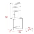 thumbnail image 5 of DeeHome Compu Hutch Desk, Four Shelves, Writing Desk, One Lower Shelf -Black, 5 of 6