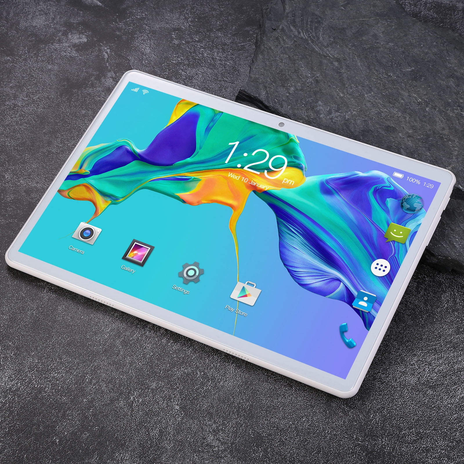 Upgraded 2+16G 10.1 Inch Tablet PC IPS HD Screen WiFi Bluetooth Voice Call Game Video Learning Tablet Android 10.0 System SIM Standby Full Netcom