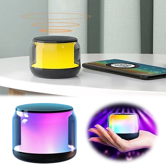 Speaker S300 - Portable, Powerful Sound, Wireless/Wired, TF Card Slot, RGB Lighting, for Music Anywhere, Plastic