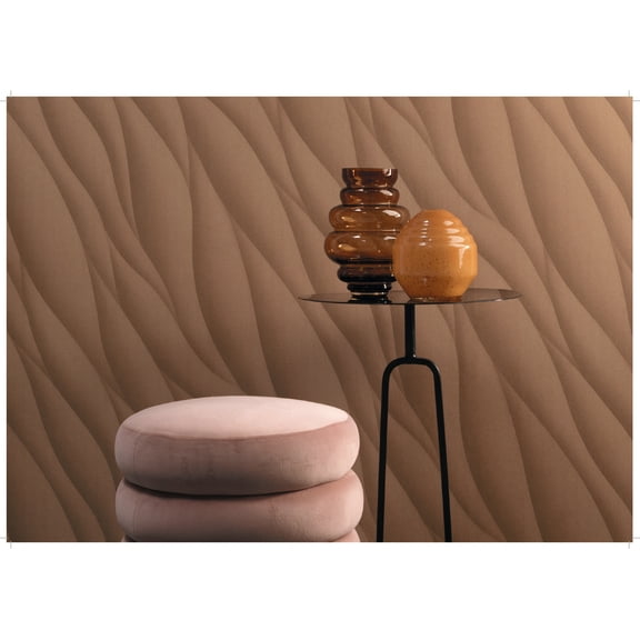 Copper 3D Ocean Waves Wallpaper R8076