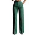 thumbnail image 2 of Tumotour Business Pant for Women Button High Waisted Wide-Leg Pants Office Work Trousers with Pocket Dress Pants, 2 of 10
