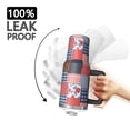 thumbnail image 3 of 40oz Pioneer Flower Floral Print Pattern Insulated Tumbler with Handle, BPA-Free Leak Proof Lid and Straws, Double Wall Vacuum, Hot 12h/Cold 34h, 3 of 6