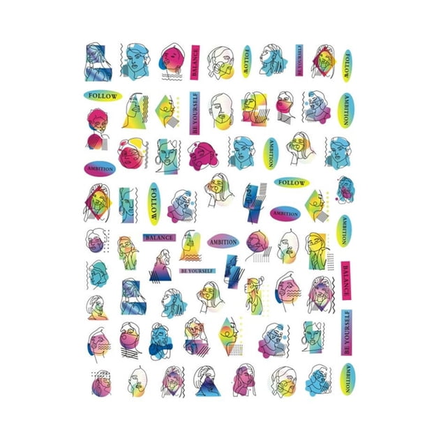 Seitruly Pegatinas para uñas, calcomanías en relieve 3D, impresión de deslizadores de belleza para manicura, decoración DIY, adhesivo, accesorios de Juegos de manicura WG479 Seitruly CE012223-14B