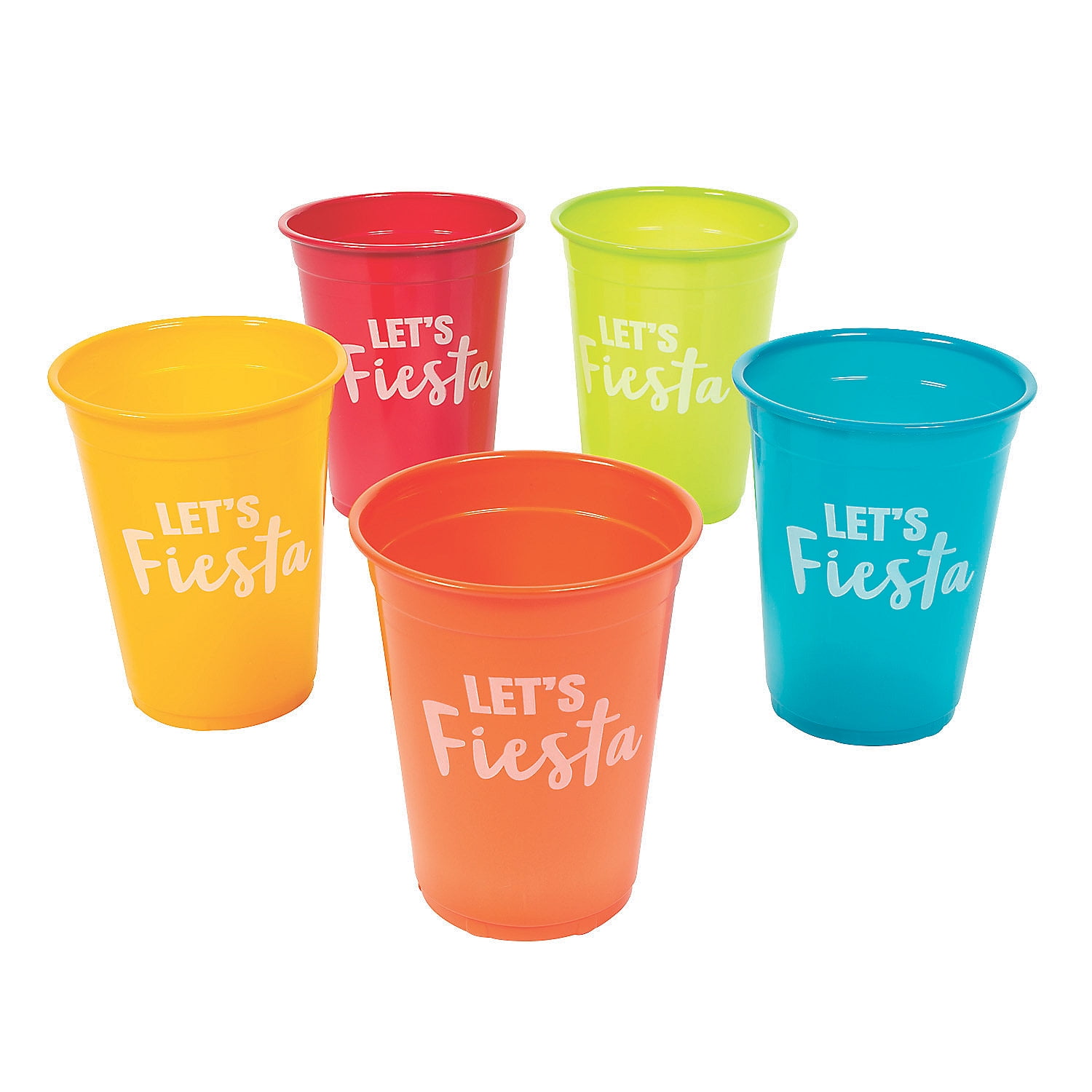 Let'S Fiesta Plastic Cups Party Supplies 50 Pieces