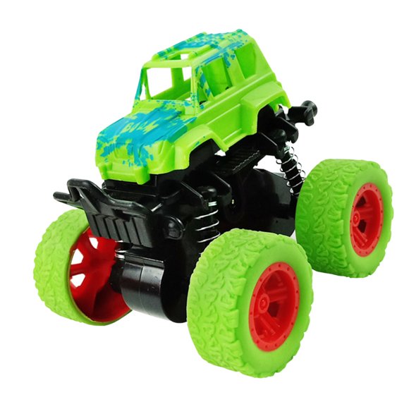 Coche todoterreno de juguete, simulación de doble inercia, modelo de vehículo todoterreno a prueba de sacudidas para niños, color verde