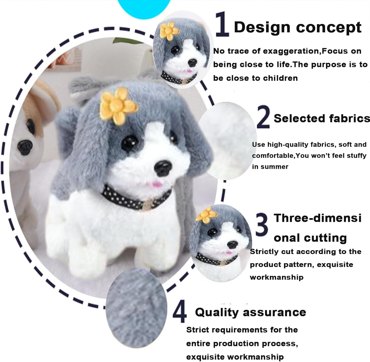 Milow Robot Puppy, Milow - My Realistic Robot Puppy, Realistic Milow Robot Puppy, Electronic Interactive Stuffed Puppy Dog - Walking, Barking, Tail Wagging, Milow Robot Puppy Dog for Kids