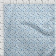 thumbnail image 4 of oneOone Cotton Poplin Light Blue Fabric Floral Watercolor Craft Projects Decor Fabric Printed By The Yard 42 Inch Wide, 4 of 4