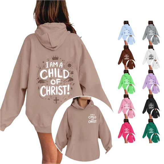 Girls Print Hoodie Long Sleeve Fleece Casual Pullover Top For Kids