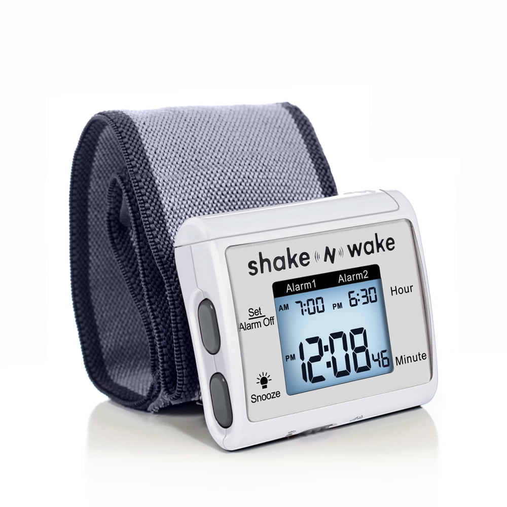 Shake-n-Wake Digital Silent Vibrating or Audible Personal Alarm Clock TPI-107BLK 